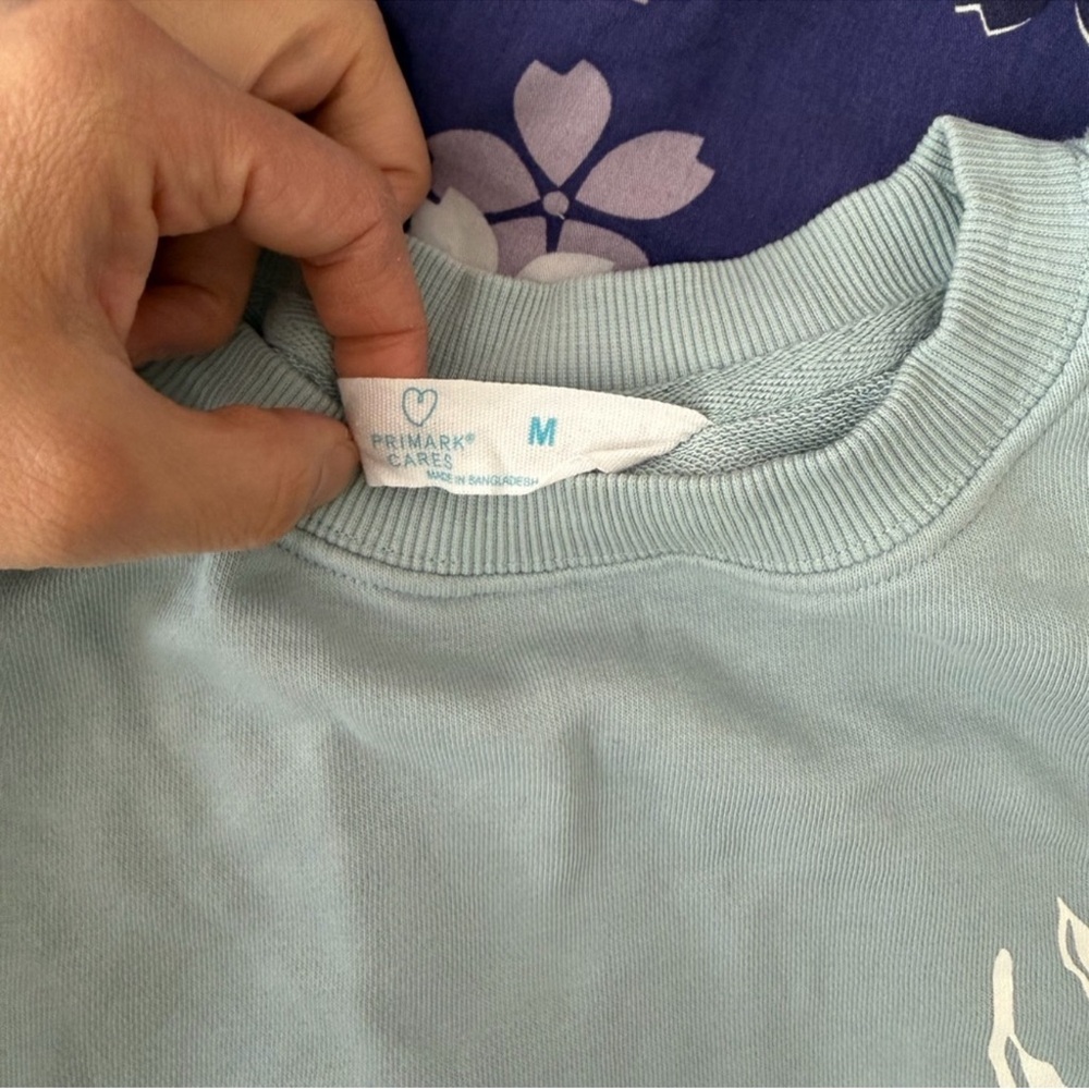 Primary oversized sweatshirt Light Blue Women's Relaxed Crewneck Sweatshirt - Picture 7 of 7